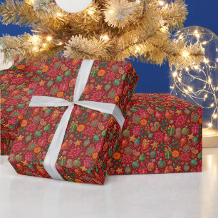 Jewel Tone Paisley Christmas Wrapping Paper