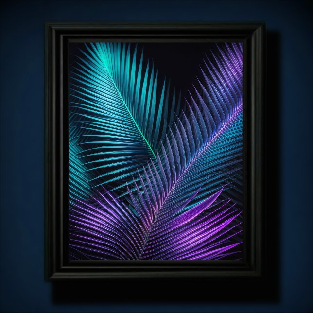 Jewel Tone Palm Leaves Poster (Creator Uploaded)