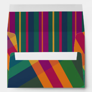 Jewel Tone Plaid & Stripes Envelope