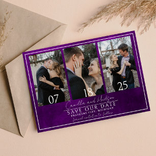 Jewel Tone Romance   Amethyst   Wedding Save The Date