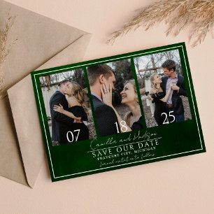 Jewel Tone Romance Emerald Wedding Save The Date