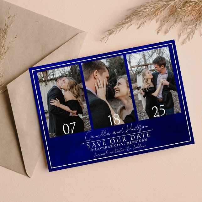 Jewel Tone Romance | Sapphire | Wedding Save The Date (Creator Uploaded)