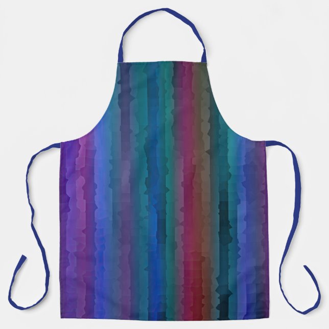 Jewel Tone Streaks Invitation Apron (Front)