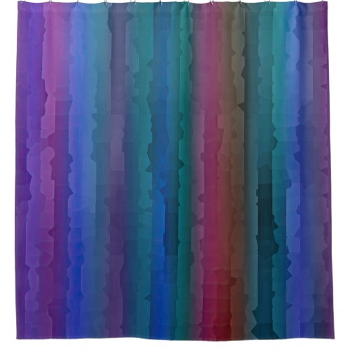 Jewel Tone Streaks Invitation Shower Curtain