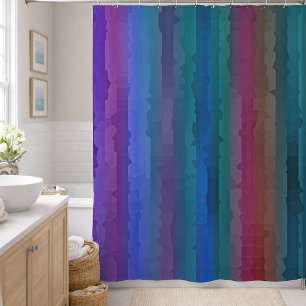 Jewel Tone Streaks Invitation Shower Curtain