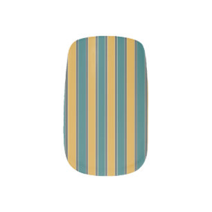 JEWEL TONE STRIPES MINX NAIL ART