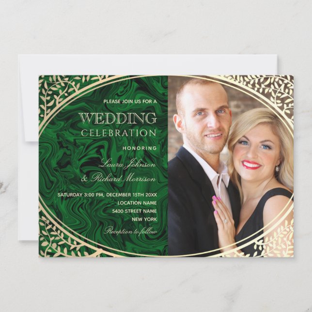 Jewel Tone Wedding Invitation (Front)