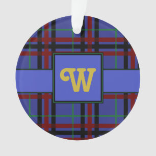 Jewel-Toned Plaid Acrylic Ornament