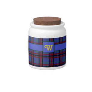 Jewel-Toned Plaid Candy Jar