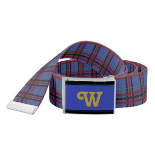 Jewel-Toned Plaid Casual Belt
