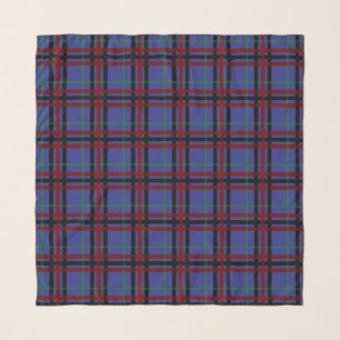 Jewel-Toned Plaid Chiffon Scarf