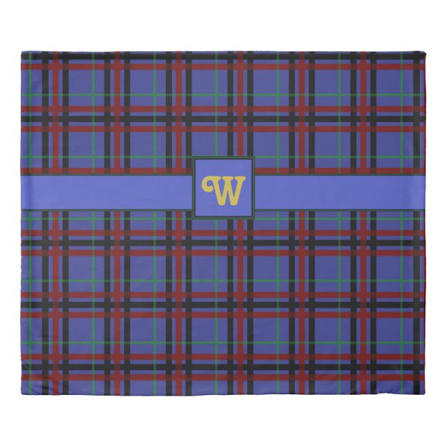 Jewel-Toned Plaid Duvet Cover (Front)