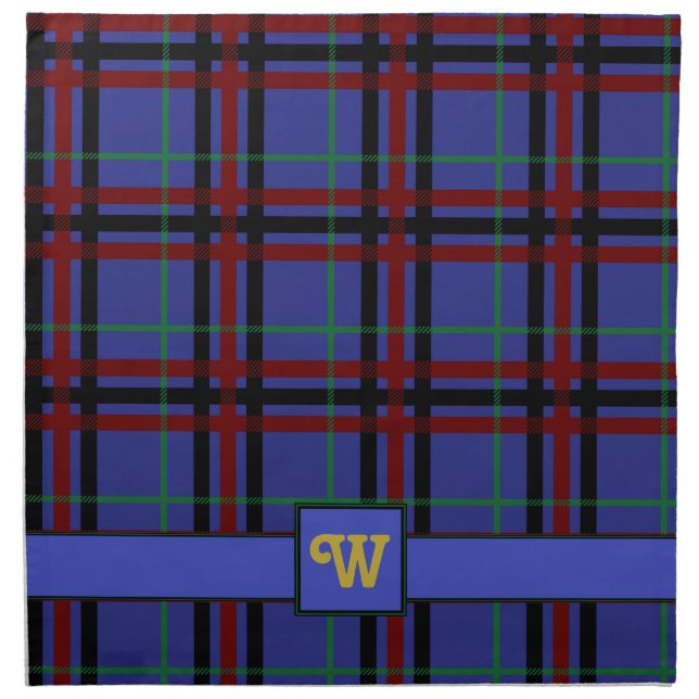 Jewel-Toned Plaid Napkin (Front)