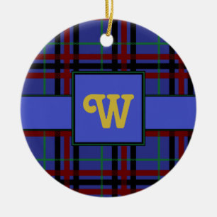Jewel-Toned Plaid Ornament