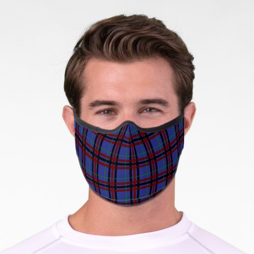Jewel_Toned Plaid Premium Face Mask