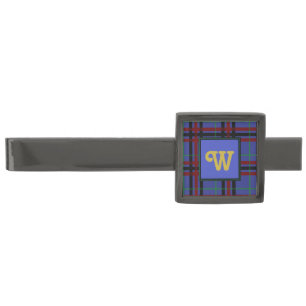 Jewel-Toned Plaid Tie Bar