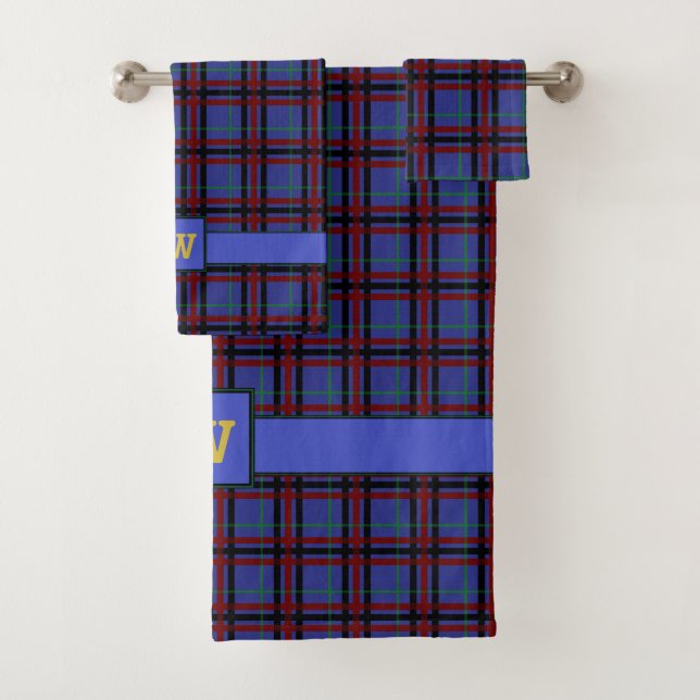 Jewel-Toned Plaid Towel Set (Insitu)