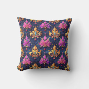 Jewel-Toned Royal Princesscore Throw Pillow