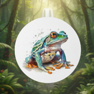 Jewel-Toned Watercolor Frog  Sign