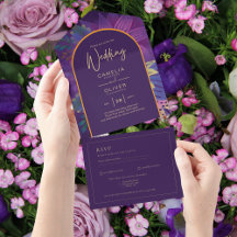 Jewel Tones Plum Purple Berry Gold Wedding