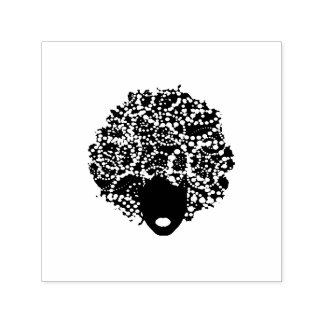 Jeweled Afro Self-inking Stamp