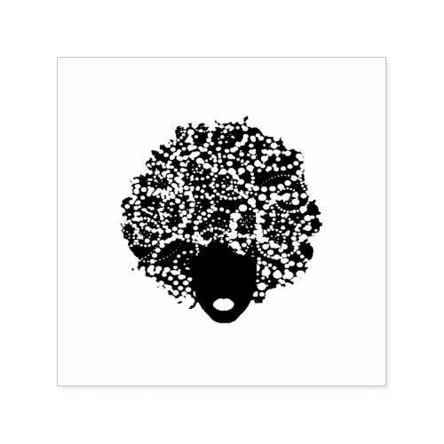 Jeweled Afro Self_inking Stamp