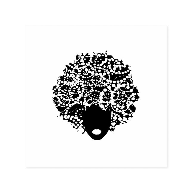 Jeweled Afro Self-inking Stamp (Design)