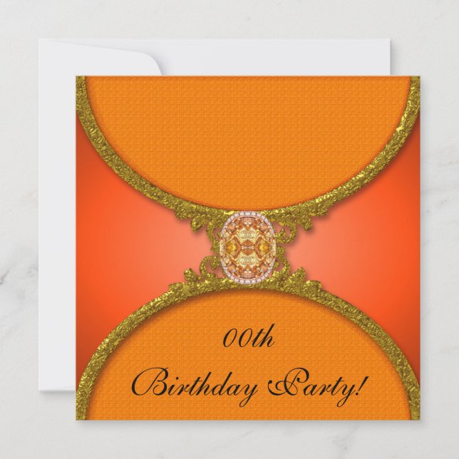 Jeweled Birthday Party Invitations (Front)