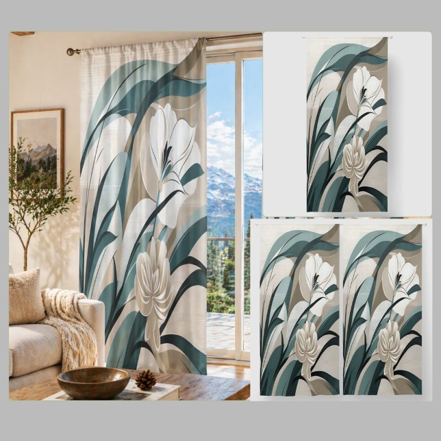 Jeweled Buds Blackout Curtains (Jeweled Buds Blackout Curtains)