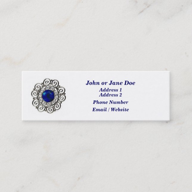 Jeweled Business Card (Front)