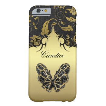 Jeweled Butterfly Damask Iphone 6 Case by iPadGear at Zazzle
