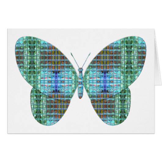 Jeweled Butterfly glass effect Cards (Front Horizontal)