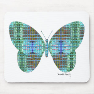 Jeweled Butterfly glass effect Mouse Pad