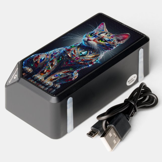 Jeweled Cat Bluetooth Speaker (Laydown)