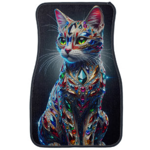 Jeweled Cat Car Floor Mat
