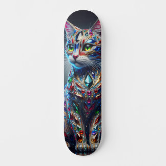 Jeweled Cat Skateboard