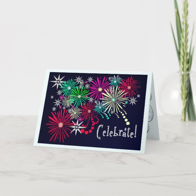 Jeweled Celebration (Birthday Card) Card (Front)