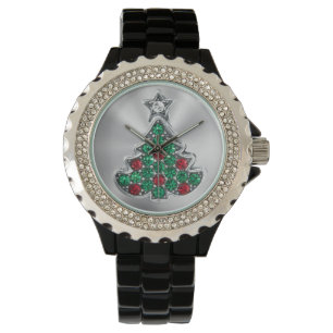 Jeweled Christmas Tree Watch