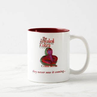 "Jeweled Cobra Mug" crimson red Two-Tone Coffee Mug