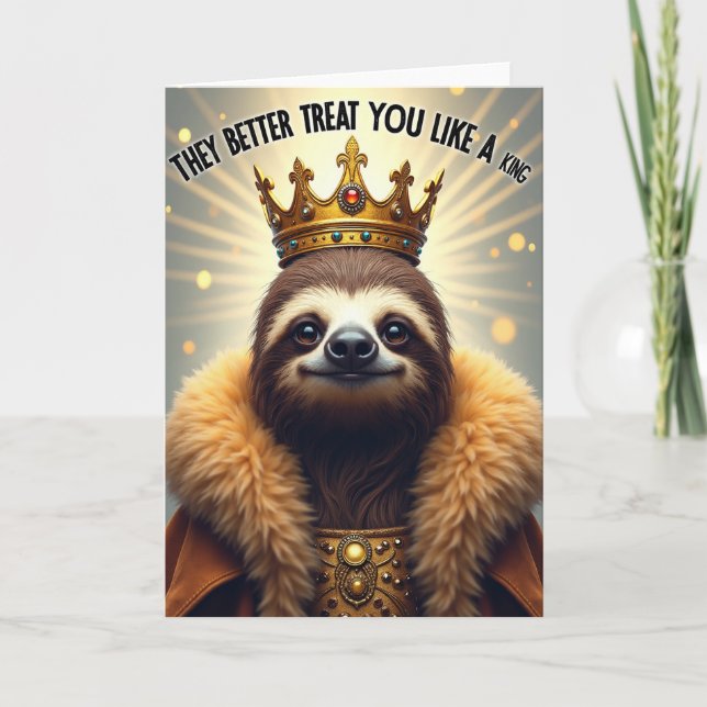 Jeweled Crown Birthday Card (Front)