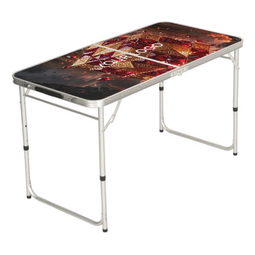Jeweled Cube on the Volcanic Precipice Beer Pong Table