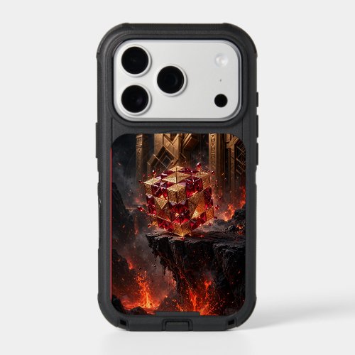 Jeweled Cube on the Volcanic Precipice iPhone 17 Pro Case