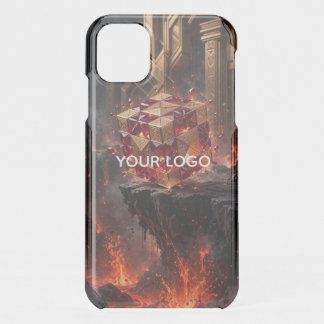 Jeweled Cube on the Volcanic Precipice iPhone 11 Case
