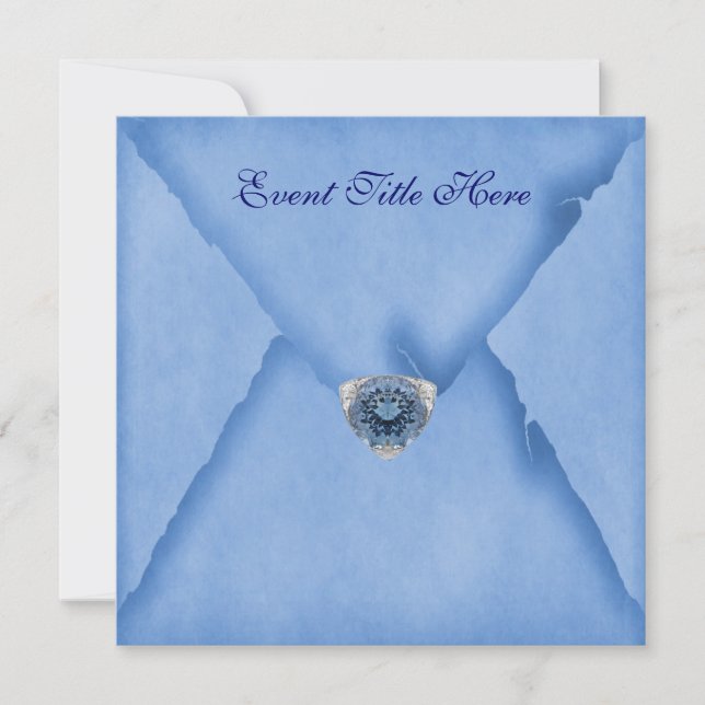 Jeweled Custom Party Invitation (Front)