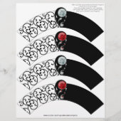 Jeweled Damask Cupcake Cosie - Red and Crystal (Front)