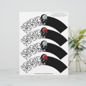 Jeweled Damask Cupcake Cosie - Red and Crystal (Standing Front)