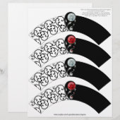 Jeweled Damask Cupcake Cosie - Red and Crystal (Front/Back)