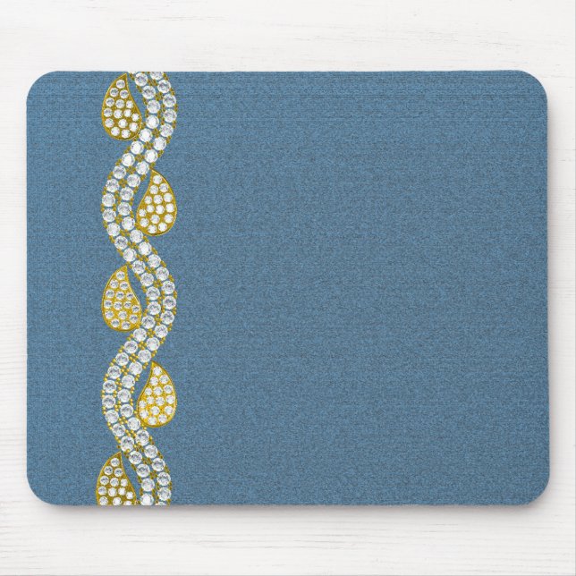 Jeweled - denim mouse pad (Front)
