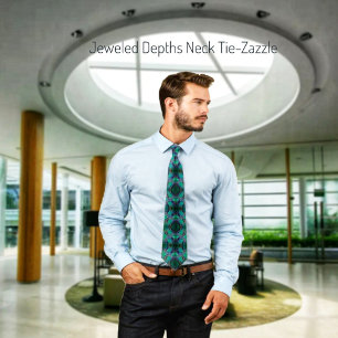 Jeweled Depths-II Neck Tie