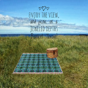 Jeweled Depths-II Throw Blanket